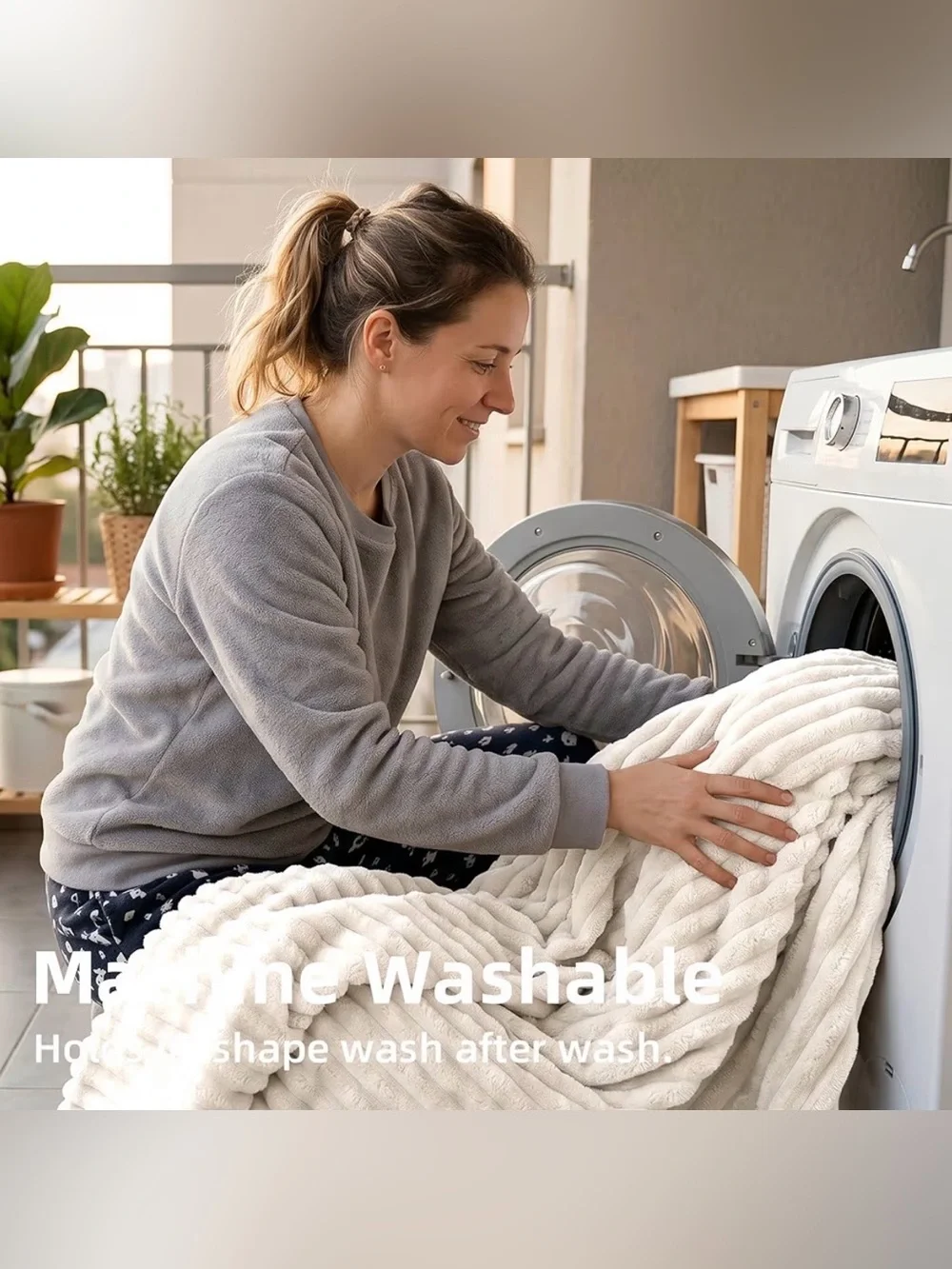 White Flannel Fleece Throw Blanket